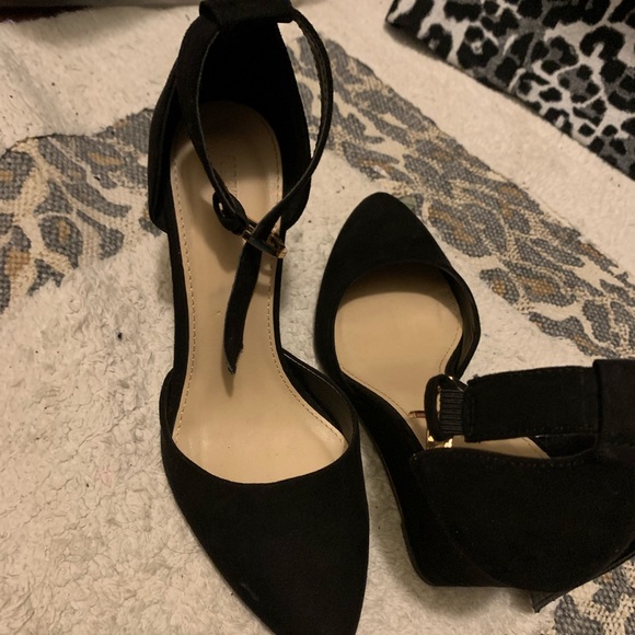 Black suede wedge shoes - Picture 2 of 4